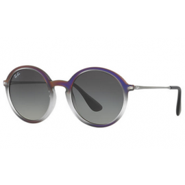 Ray Ban RB4222 Round sunglasses – Violet; Gunmetal Frame / Grey Gradient Lens