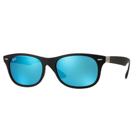 Ray Ban RB4223 New Wayfarer Folding Liteforce sunglasses – Black Frame / Blue Mirror Lens