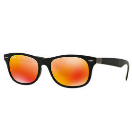 Ray Ban RB4223 New Wayfarer Folding Liteforce sunglasses – Black Frame / Red Mirror Lens