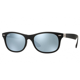 Ray Ban RB4223 New Wayfarer Folding Liteforce sunglasses – Black Frame / Silver Mirror Lens