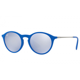 Ray Ban RB4243 Round sunglasses – Blue; Gunmetal Frame / Grey Mirror Lens