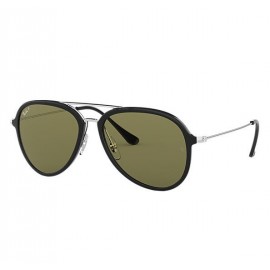 Ray Ban RB4298 sunglasses – Black; Silver Frame / Green Classic G-15 Lens