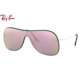 Ray Ban RB4311N sunglasses – Blue; White Frame / Pink Mirror Lens