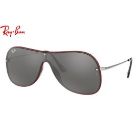 Ray Ban RB4311N sunglasses – Red; Silver Frame / Grey Mirror Lens