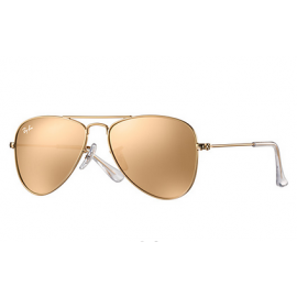 Ray Ban RB9506s Aviator Junior sunglasses – Gold Frame / Copper Mirror Lens