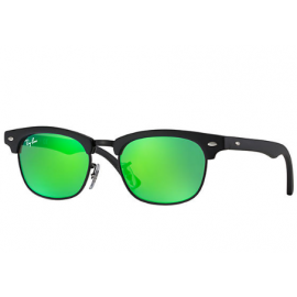 Ray Ban RJ9050S Clubmaster Junior sunglasses – Black Frame / Green Flash Lens