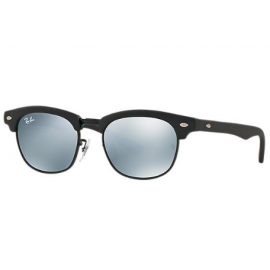 Ray Ban RJ9050S Clubmaster Junior sunglasses – Black Frame / Silver Mirror Lens