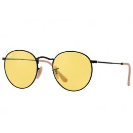 Ray Ban Round Evolve RB3447 sunglasses – Black Frame / Yellow Photocromic Lens