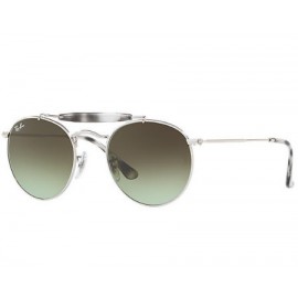 Ray Ban Round RB3747 sunglasses – Silver Frame / Green Gradient Lens