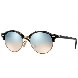 Ray Bans Clubround @Collection RB4246 sunglasses – Black Frame / Silver Gradient Flash Lens