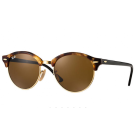 Ray Bans Clubround Classic RB4246 sunglasses – Tortoise; Black Frame / Brown Classic B-15 Lens