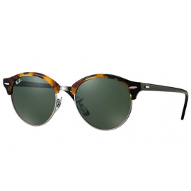Ray Bans Clubround Classic RB4246 sunglasses – Tortoise; Black Frame / Green Classic G-15 Lens