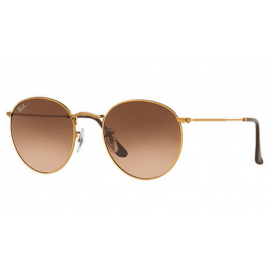 Ray Bans RB3447 Round Metal sunglasses – Bronze-Copper Frame / Pink/Brown Gradient Lens