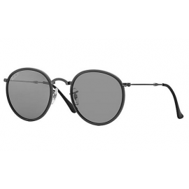 Ray Bans RB3517 Round Folding sunglasses – Gunmetal Frame / Silver Gradient Lens