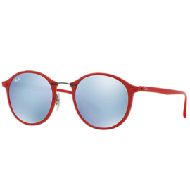 Ray Bans RB4242 Round sunglasses – Red Frame / Silver Mirror Lens