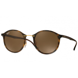 Ray Bans RB4242 Round sunglasses – Tortoise; Brown Frame / Brown Classic B-15 Lens