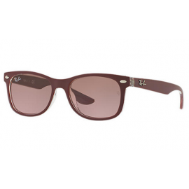 Ray Bans RB9052S New Wayfarer Junior sunglasses – Bordeaux Frame / Violet/Brown Gradient Lens