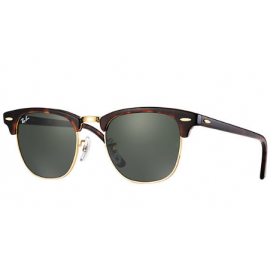 Ray Bans Clubmaster Classic RB3016 sunglasses – Tortoise Frame / Green Classic G-15 Lens