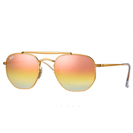 Ray Bans Round RB3648 Marshal sunglasses – Bronze-Copper Frame / Pink Gradient Mirror Lens